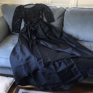 Beautiful black beaded high-low dress